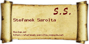 Stefanek Sarolta névjegykártya