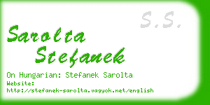 sarolta stefanek business card